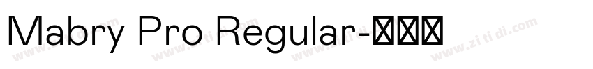 Mabry Pro Regular字体转换